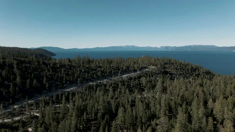 4K Emerald Bay Road cinematic footage Stock Footage 133757199