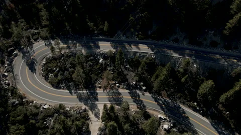 4K Emerald Bay Road mountain road Stock Footage 133756474