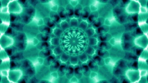 4K Emerald Green kaleidoscope loop background. Abstract green motion graphics Stock Footage 337169295