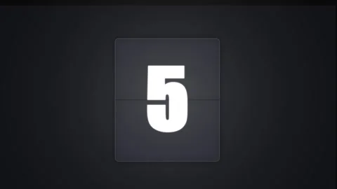 4K Emerald Tech Countdown Flip Clock Retro Motion Video Background Loop Stock Footage 340376148
