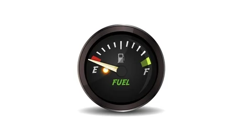 4k Empty And Full Fuel Gauge Loop Stock Footage 99795968