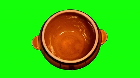 4k empty ceramic pot Stock Footage 49593809