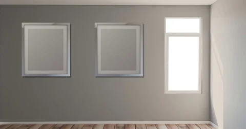 4k. Empty interior. Bright new bathroom room Stock Footage 83654947