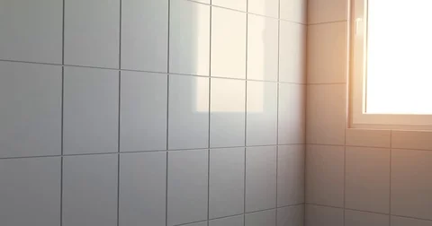 4k. Empty interior. Bright new bathroom room Stock Footage 83655578