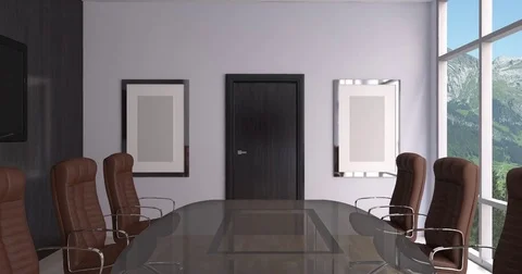 4k. Empty Interior Of Modern Design Office Stock Footage 73505833