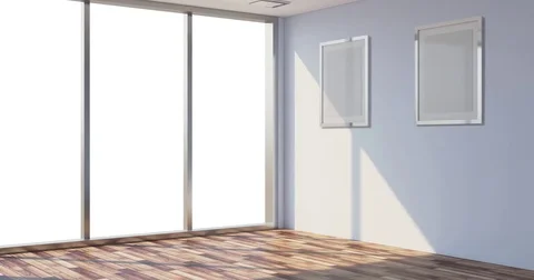 4k. Empty interior. Modern office Cabinet. Meeting room. 스톡 동영상 83655110