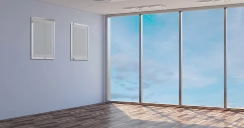 4k. Empty interior. Modern office Cabinet. Meeting room. Stock Footage 83655241