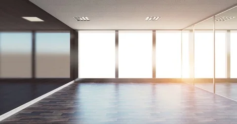 4k. Empty interior. Modern office Cabinet. Meeting room. Stock Footage 83655852