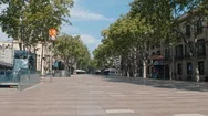 4K Empty Ramblas In Barcelona, Spain On Lockdown, State Of Alarm, Covid-19 Stock Footage