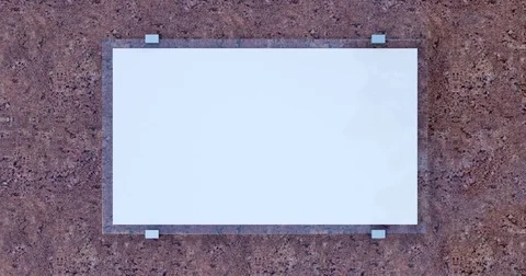 4k. empty signboards on a granite wall Stock Footage 76121019
