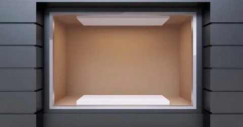 4k. Empty storefront Stock Footage 76120283