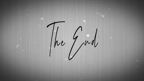 4K The End Animation - Retro Style Background Stock Footage 112270795
