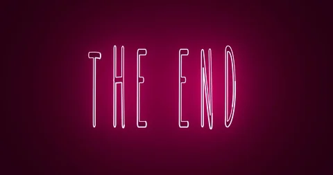 4K The End - Led Light Animation Stock Footage 112655749