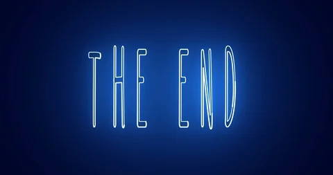 4K The End - Led Light Animation Stock Footage 112657896