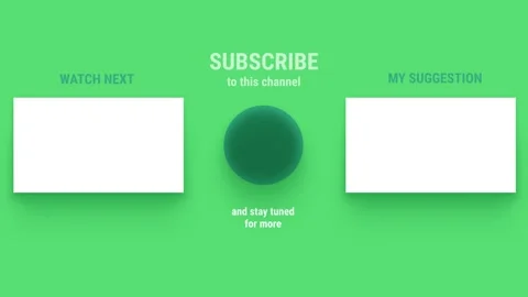 4k End Screen. Youtube Outro. Green Color Stock-Footage 247006765