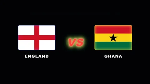 4K England vs Ghana Flags Soccer Scoreboard Stock Footage 335688724