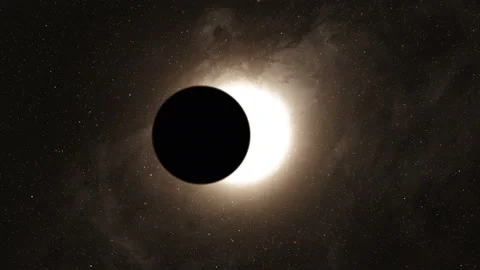 real solar eclipse in space