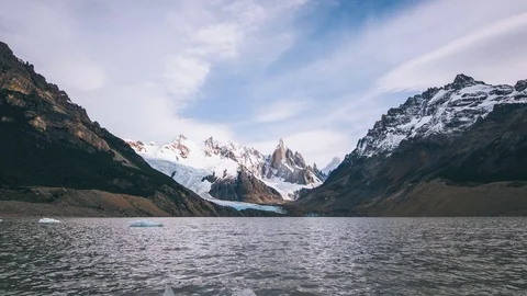 4K Epic Timelapse of Cerro Torre mountain in Patagonia Stock Footage 75659127