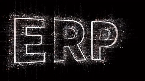 4k ERP word,Robotic Process Automation Matrix binary computer code text. Vidéo 163396067