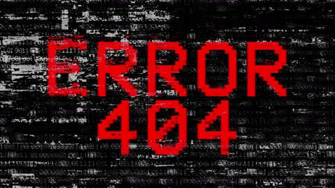 4k Error 404 Glitch Looped Video stock 153939703