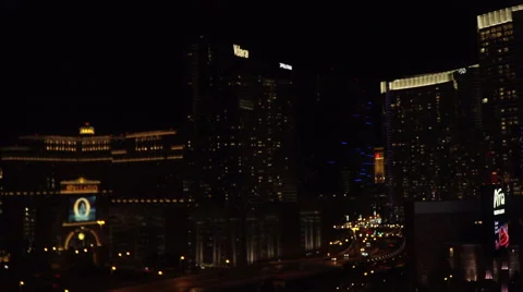 4K ES: The Bellagio Hotel on the Las Vegas Strip - Circa 2016 Stock Footage 64562016