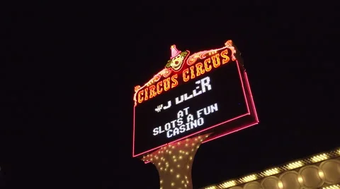 4k ES: The Circus Circus Hotel &amp; Casino on the Las Vegas Strip - Circa 2016 Stock Footage 64565403