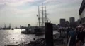 4k Evening pan with Cap San Diego ship in Hamburg harbour 4k or 4k+ Resolution