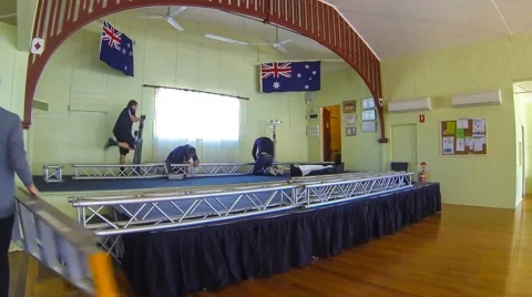 4k Event Setup Wide Angle Stock Footage 40331230