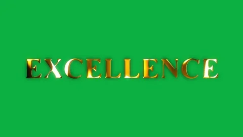 4k excellence text gold effect animation with green screen Stock Footage 263332455