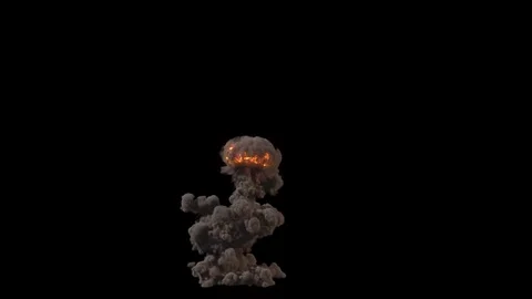 4K Explosion 4 Vfx Video With Alpha | Stock Video | Pond5
