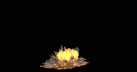 4k explosion with alpha channel. 3D rendering Stock Footage 148091533