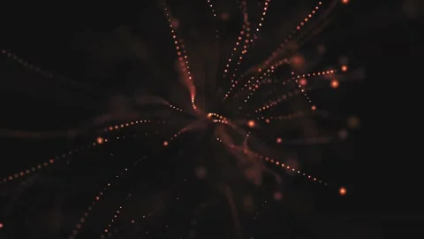 4k Explosion of Glowing Lights Strings Floating Stock Footage 318765382