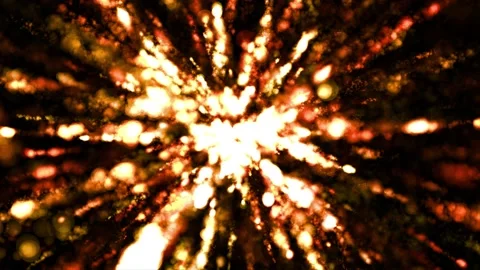 4K Explosion gold lights sparkles Stock Footage 145803467