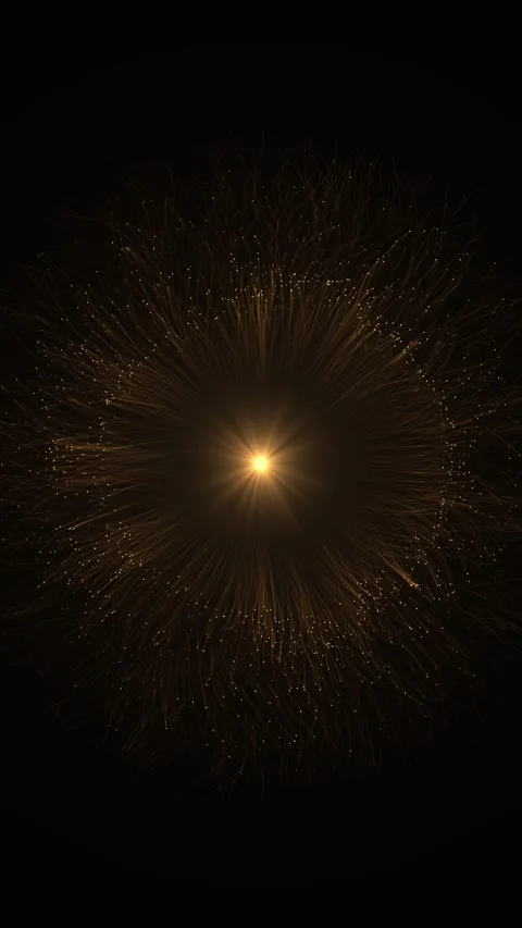 4K Explosion of Golden Bokeh lights. Glitter Light trail Sparkling star dust Stock Footage 333957705