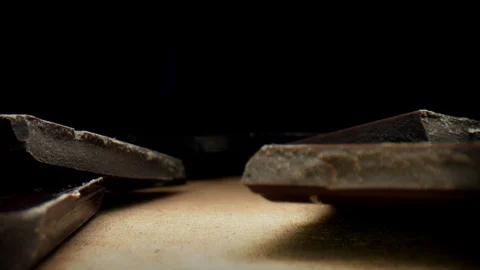 4k Extreme Close-up Macro Shot of Crushed Chocolate Stock Footage 116698468