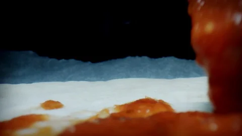 4k Extreme Close-up Macro Shot of Tomato Sauce Stock Footage 116746440