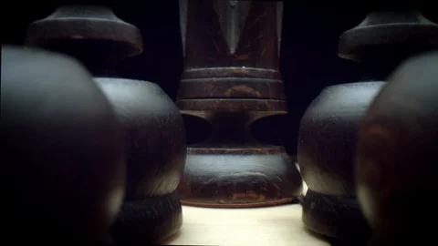 4k Extreme Close-up Macro Shot of Chess Board &amp; Pieces Stock-Footage 128176803