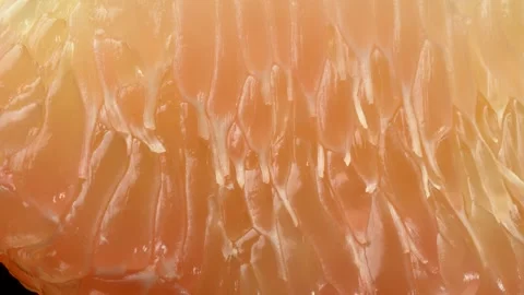 4K Extreme Macro of Pomelo Pulp, an Abstract Juicy Texture. Stock Footage 316953187