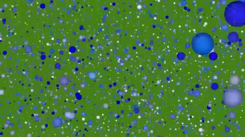 4K Falling Blue and White Particles Green Screen - Animated Snowball Rain Overla Stock Footage 327909584