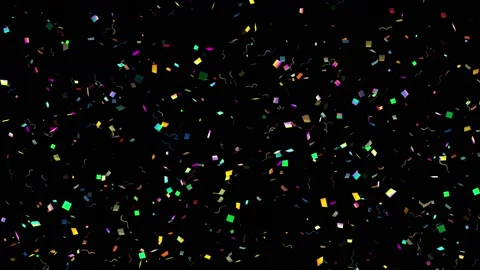 4k Falling Multicolored Confetti Medium Video stock 136596281