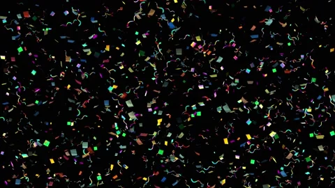 4k Falling Multicolored Confetti Strong Видео 136596396