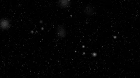 4K Falling snow in slow speed in front of black background. Stock Footage 93645948