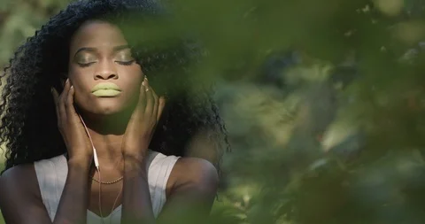 4k. Fast and slow motion. Technology usage. Attractive African American woman Stock Footage 99785107