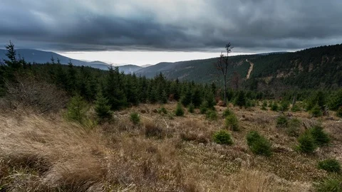 4K Fast moving heavy clouds Stock Footage 126004853