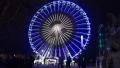 4k Ferris Wheel with Smile face illumination at Christmas fair 4k or 4k+ Resolution