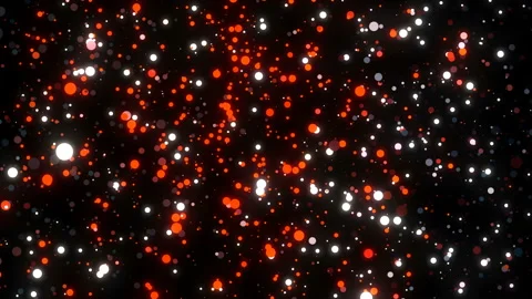 4k Festive multicolored motion background. Bokeh red lights. Stock Footage 116421369