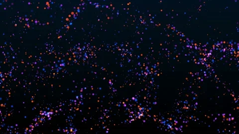 4K Festive Multicolored Motion Background. Bokeh Blue Purple And Orange Lights Stock Footage 201393970