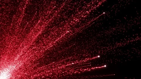4K Festive red glitter lights. Bokeh particles. Christmas trails glitters. Stock Footage 83728495