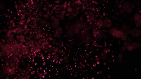 4K Festive red glitter lights. Falling bokeh particles. Stock Footage 112392488