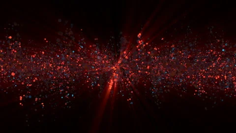 4k Festive red motion background. Bokeh lights. Floating glitters. Video stock 116421523